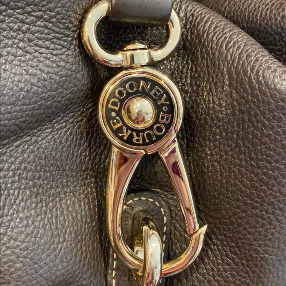 Dooney & Burke Pebble Leather Logo Lock Hobo - Picture 3 of 8